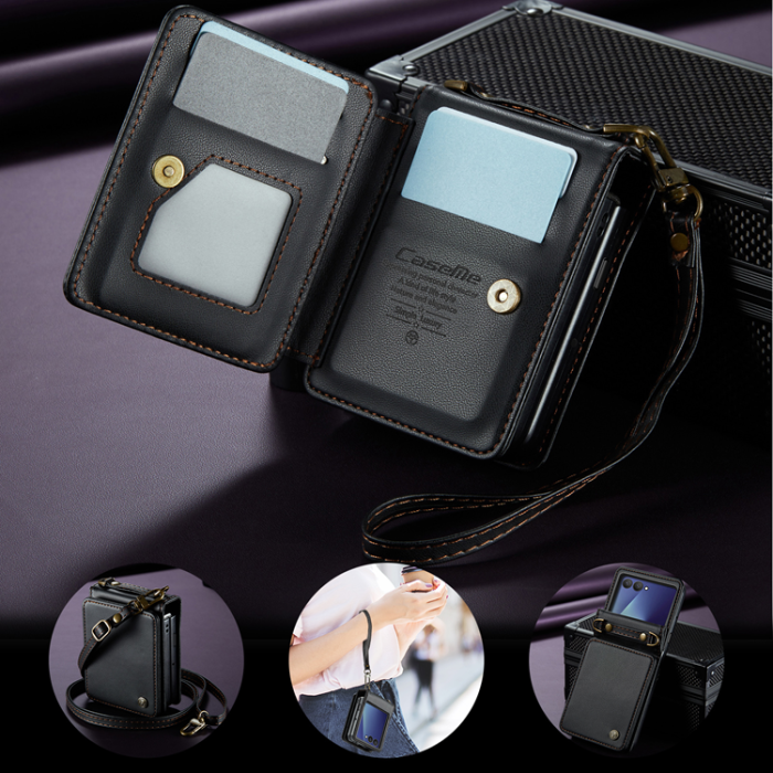 Caseme - CASEME Galaxy Z Flip 7 Plånboksfodral RFID Blocking C22 - Svart