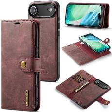 DG.MING - DG.MING iPhone Air Pl&aring;nboksfodral &Auml;kta L&auml;der Avtagbart - R&ouml;d