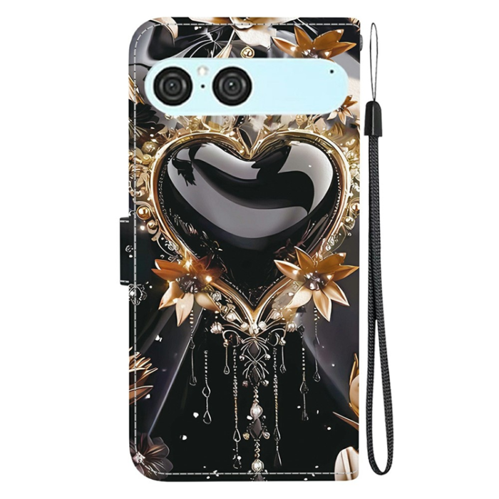 A-One Brand - Sony Xperia 10 VII Konstläder Plånboksfodral Pattern Printing - Heart