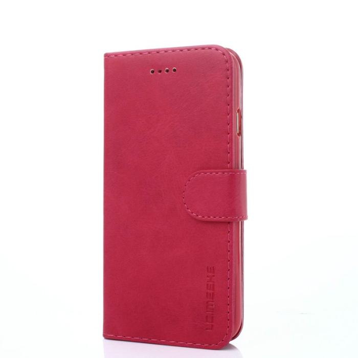 LC.imeeke - LC.IMEEKE Plånboksfodral Folio Konstläder - iPhone SE (2020)/8/7 - Rosa