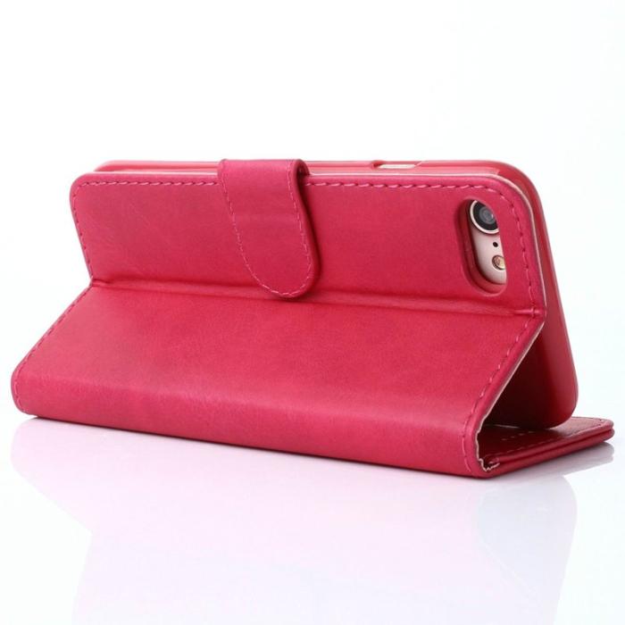 LC.imeeke - LC.IMEEKE Plånboksfodral Folio Konstläder - iPhone SE (2020)/8/7 - Rosa