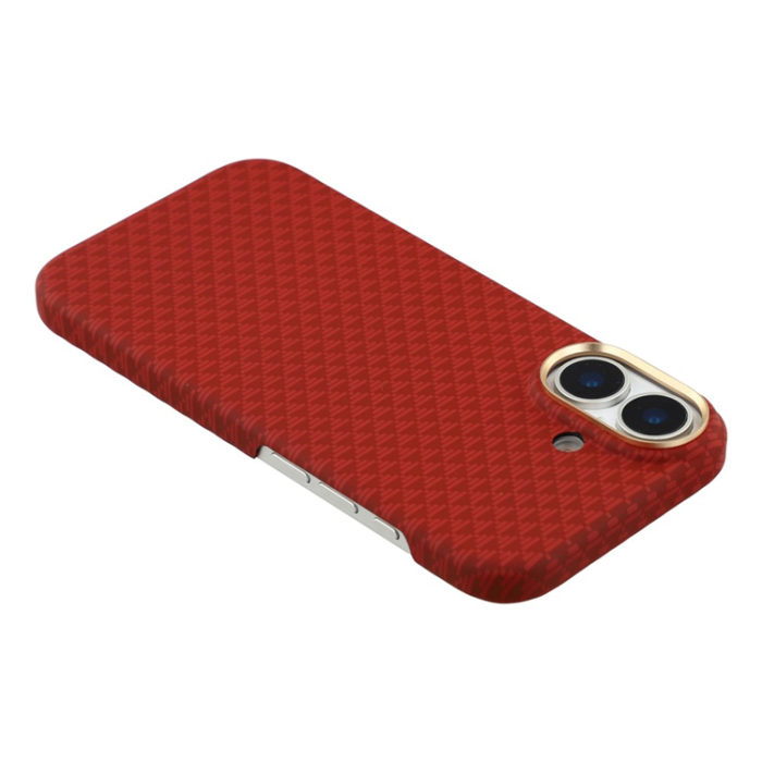A-One Brand - iPhone 17 Mobilskal MagSafe Carbon Fiber - Röd
