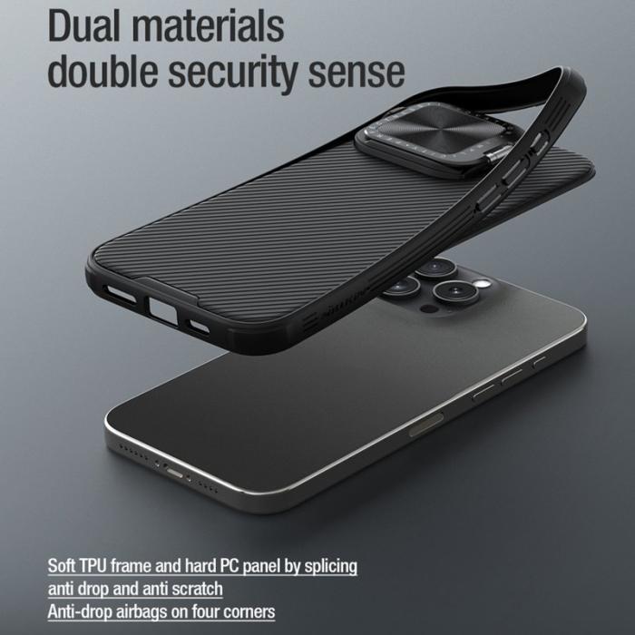Nillkin - NILLKIN Camshield Prop Magnetic Mobilskal till iPhone 16 Pro Max Svart