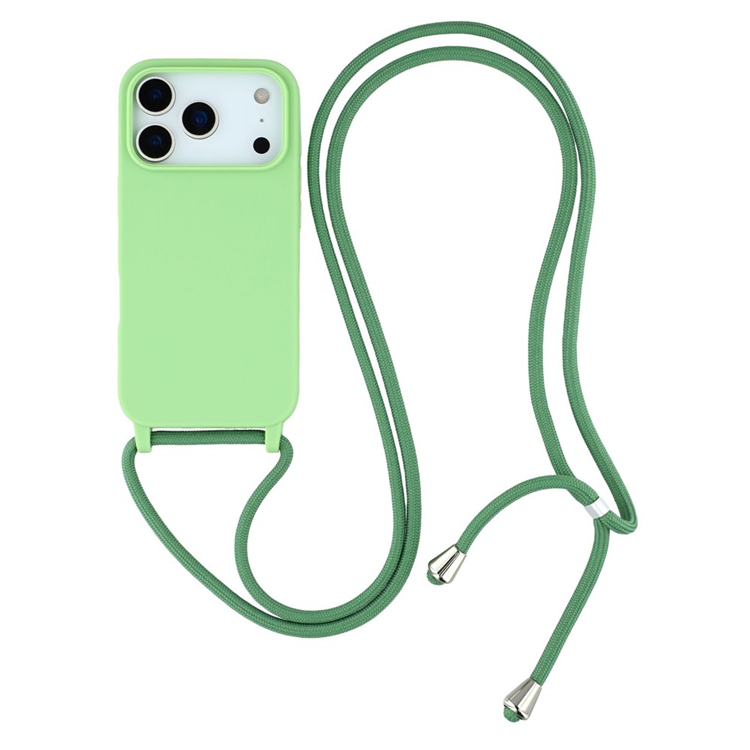 Mobilskal till iPhone 17 Pro TPU Shockproof med Lanyard - Grön | 2353 | AlltMobil