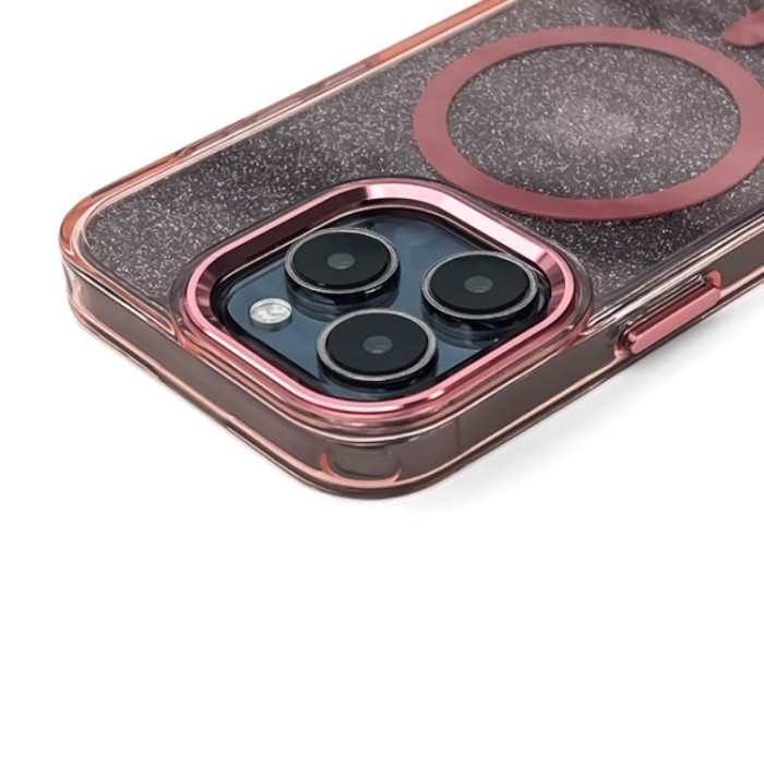 A-One Brand - iPhone 16e Mobilskal MagSafe Glitter - Rosa
