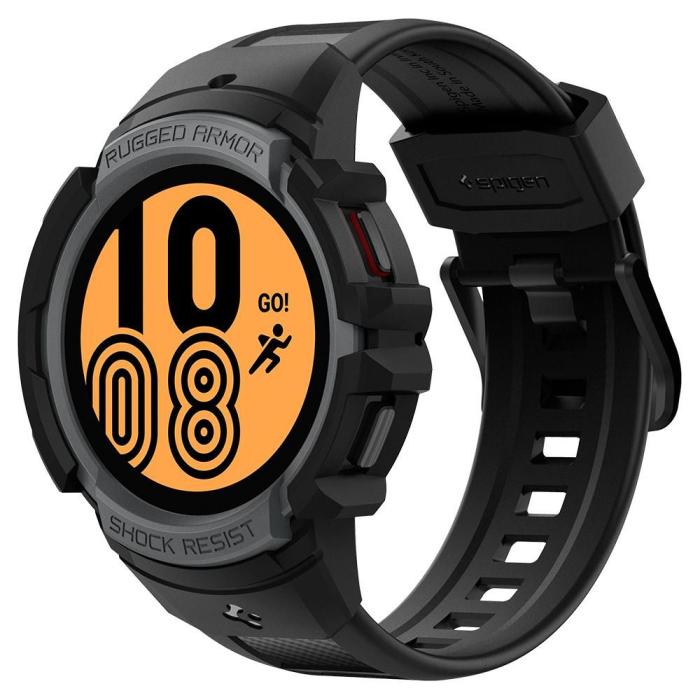 UTGATT - Spigen Galaxy Watch 4/5 (40mm) Strap Rugged Armor Pro - Charcoal Grå