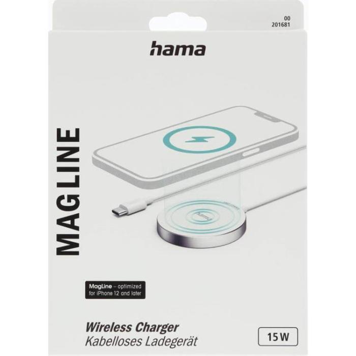 UTGATT1 - HAMA MagCharge Trådlös Laddare 15W - Vit
