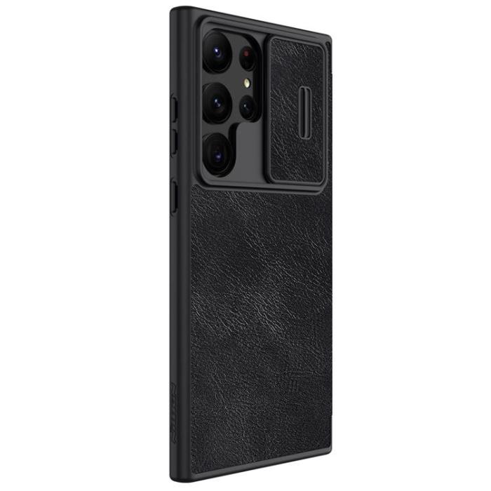 UTGATT1 - Nillkin Galaxy S23 Ultra Plånsboksfodral Qin Läder Pro - Svart