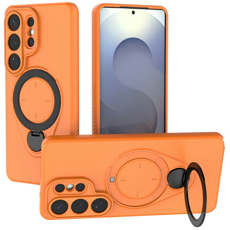 Galaxy S26 Ultra Mobilskal Rotating Kickstand Drop Proof TPU - Orange (Orange) | 2353 | AlltMobil