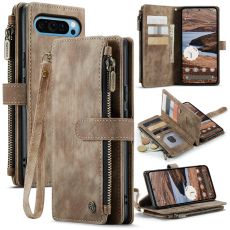 Caseme - CASEME Google Pixel 10 Pro XL Plånboksfodral Zipper C30 - Brun