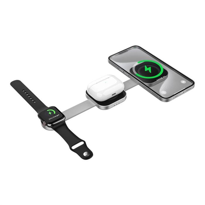 WIWU - WIWU 3-in-1 Trådlös Laddare 15W Wi-W031