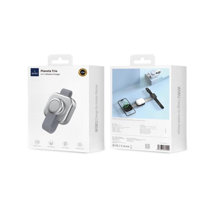 WIWU - WIWU 3-in-1 Trådlös Laddare 15W Wi-W031