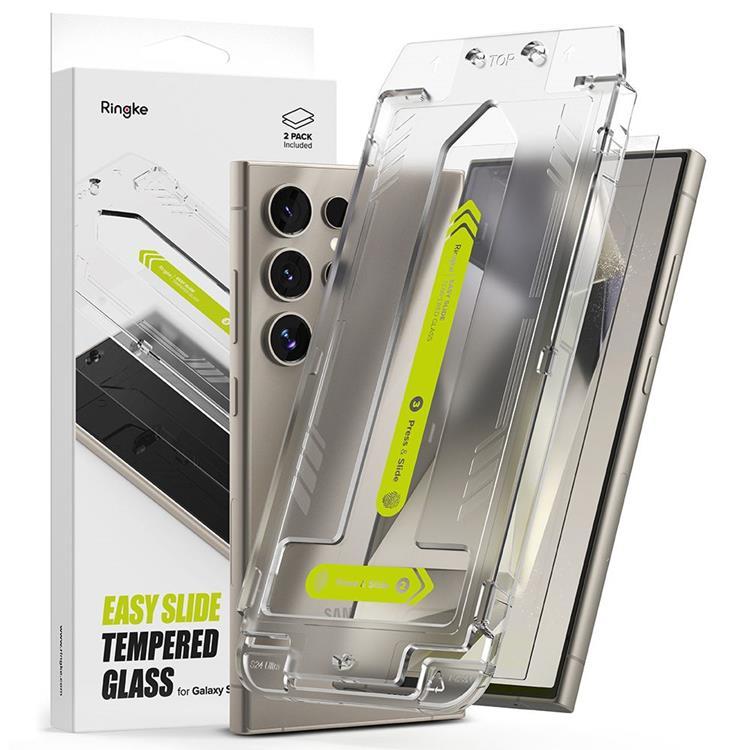 [2-Pack] Ringke Galaxy S24 Ultra Härdat Glas Skärmskydd Easy Slide - Clear | 5468 | AlltMobil