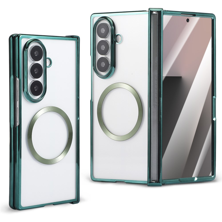 Galaxy Z Fold 7 Mobilskal MagSafe Electroplating Vein - Grön (Grön) | 2353 | AlltMobil