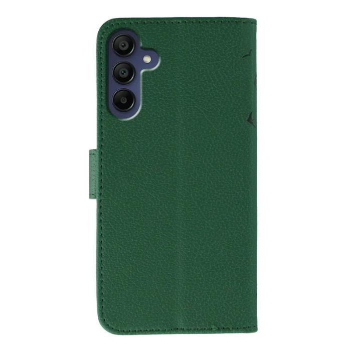 OEM - Samsung Galaxy S26 Fodral Konstläder Feather Imprint - Grön