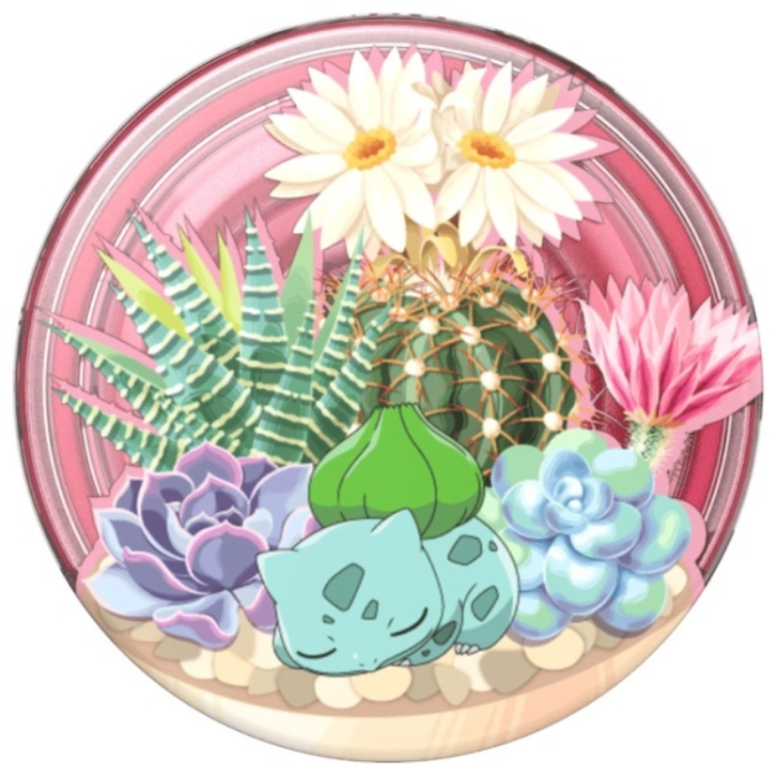 PopSockets - PopSockets Bulbasaur Terrarium Mobilgrip och stativ 112661 - licensed
