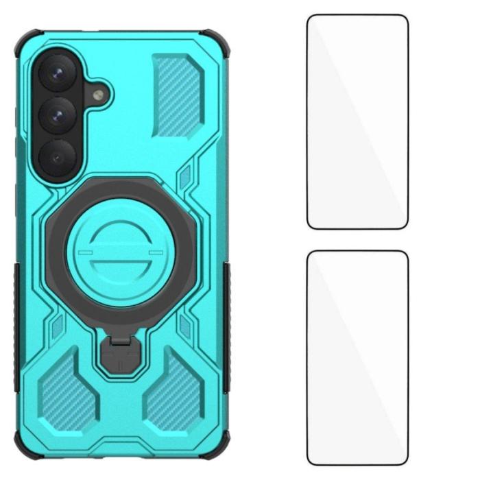 WANLONFENG - WANLONFENG Samsung Galaxy S26 Skal PC TPU KJ Series - Grön