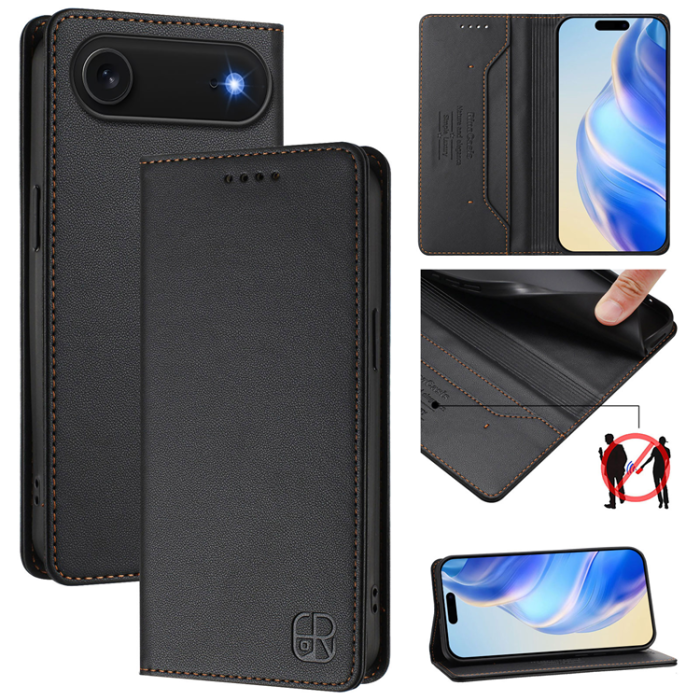 RINACASIS - RINACASIS iPhone 17 Air Plånboksfodral RC01 RFID - Svart