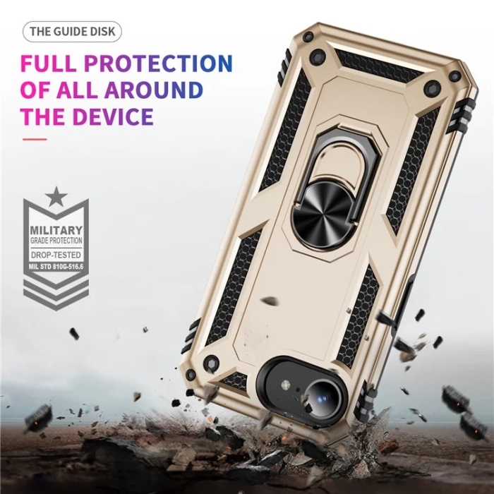 A-One Brand - iPhone 16e Mobilskal med Kickstand - Guld