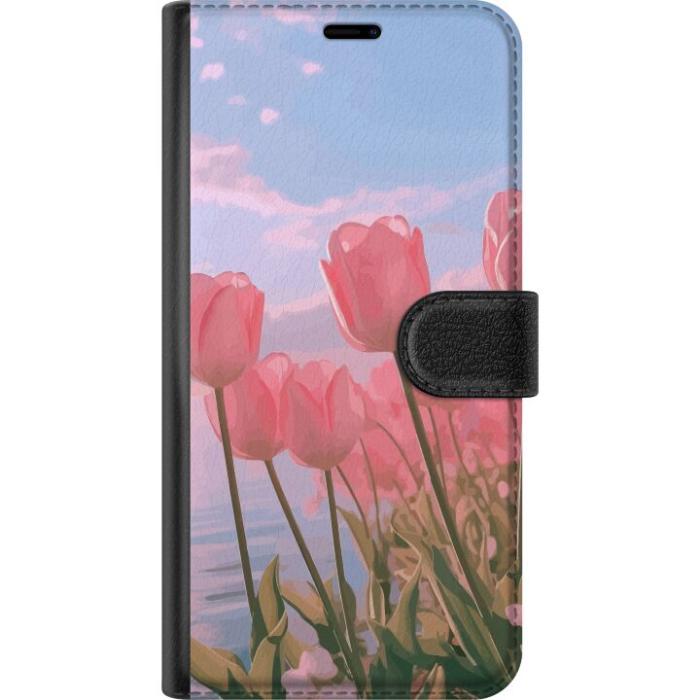 iSecrets - Plånboksfodral till OnePlus 6T med Rosa Tulpaner