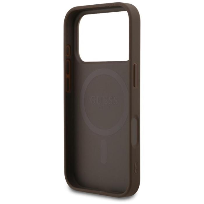 Guess - Guess iPhone 17 Pro Mobilskal MagSafe 4G Small Classic Logo - Brun