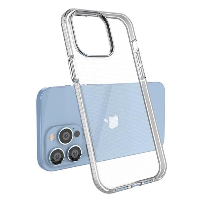 OEM - iPhone 14 Pro Max Skal Spring Silicone med Ram - Ljusblå