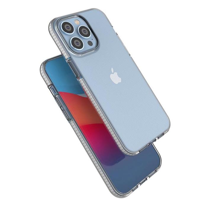 OEM - iPhone 14 Pro Max Skal Spring Silicone med Ram - Ljusblå