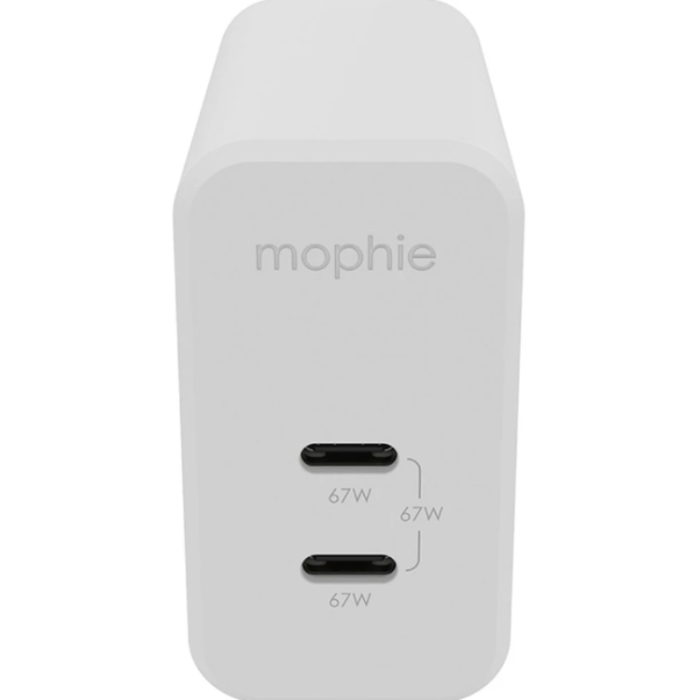UTGATT1 - Mophie PD Väggladdare 67W DUAL USB-C - Vit