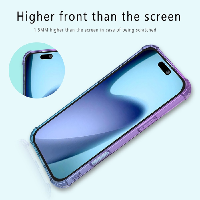 A-One Brand - iPhone Air Mobilskal Gradient Color TPU Anti-Drop - Svart/Guld