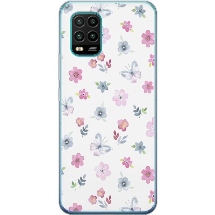 iSecrets - Mobilskal till Xiaomi Mi 10 Lite 5G med Blommor och fjärillar