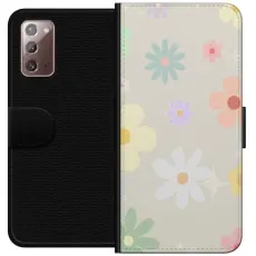 Gustaf - Pl&aring;nboksfodral till Samsung Galaxy Note20 med fejdande blommor
