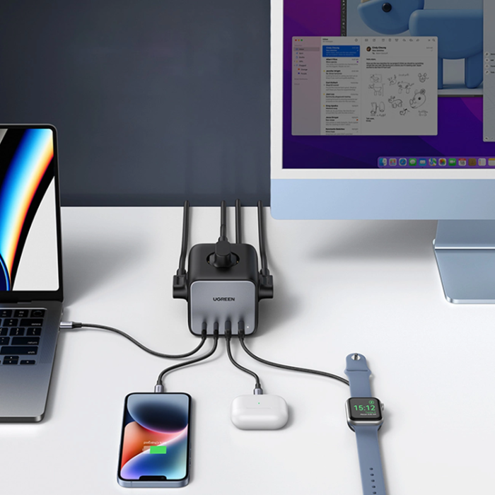 Ugreen - Ugreen cube power strip 65W USB, USB C + 3x AC socket