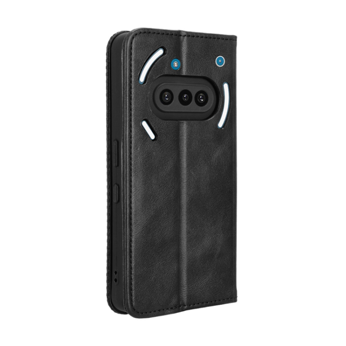 A-One Brand - Nothing Phone (3a) Plånboksfodral Retro Kickstand - Svart