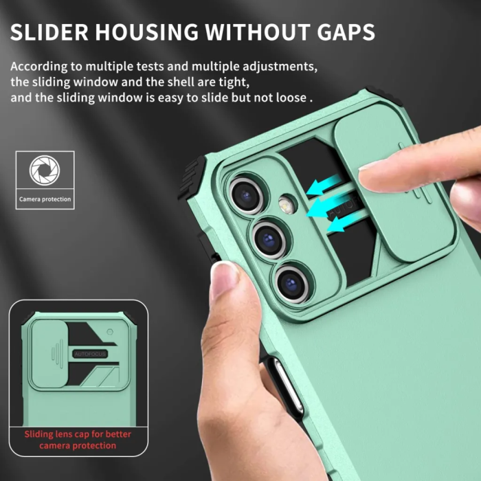 Taltech - Galaxy A14 5G/4G Mobilskal Stöttåligt Kickstand - Aqua Blå