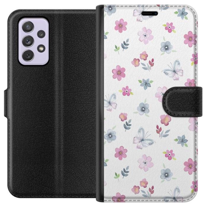iSecrets - Plånboksfodral till Samsung Galaxy A52s 5G med Blommor och fjärillar