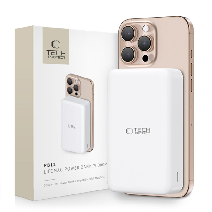 Tech-Protect - Tech-Protect Lifemag Magsafe Powerbank 20000 mAh - Vit