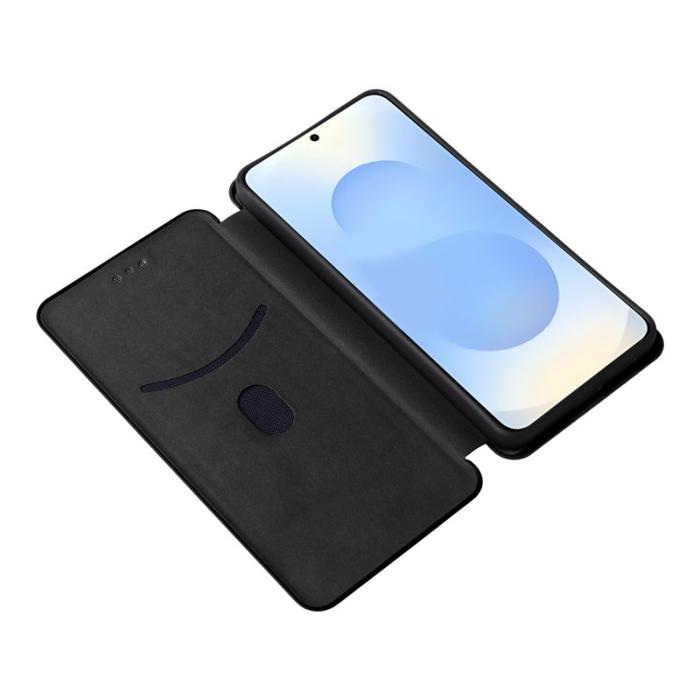 OEM - Samsung Galaxy S26 Skal Kolfiber Textur Stöttålig Konstläder - Svart