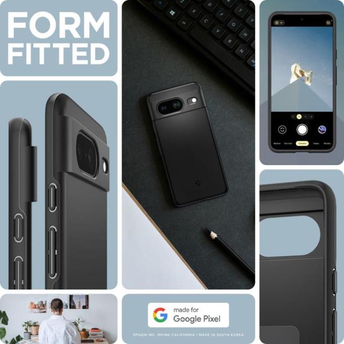 Spigen - Spigen Google Pixel 8 Mobilskal Thin Fit - Svart