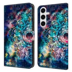 OEM - Samsung Galaxy S26 Pl&aring;nboksfodral TPU + Konstl&auml;der Flip - Gyro Flower