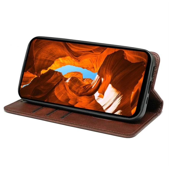 OEM - Mobilskal till Samsung Galaxy S26 Plus KonstLäder Med Magnetisk Stängning - Brun