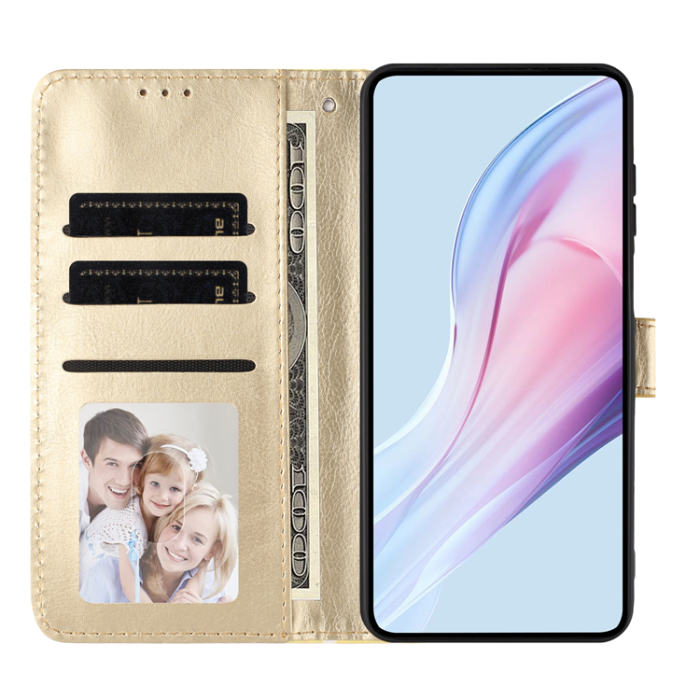 A-One Brand - OnePlus 15 5G Plånboksfodral Polka Dot Pattern Läder - Gul