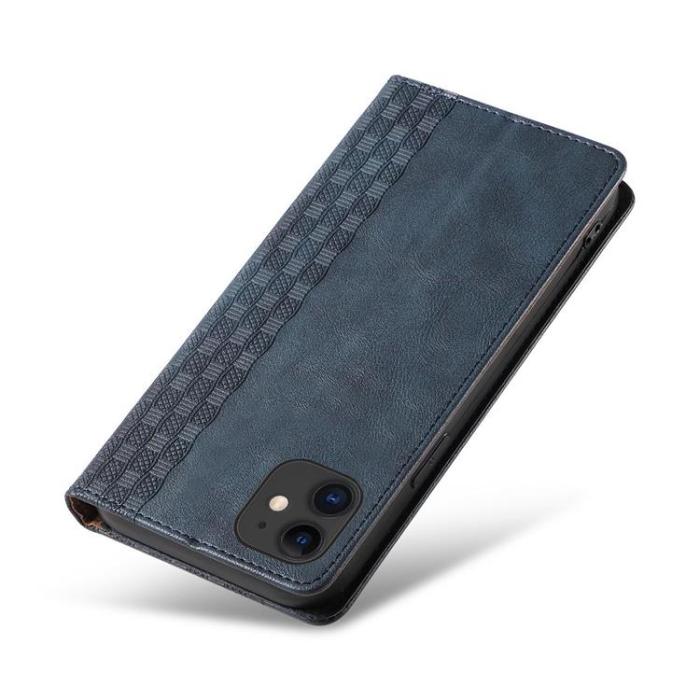 OEM - Magnet Strap iPhone 12 Plånboksfodral - Blå
