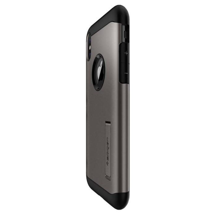 UTGATT4 - SPIGEN Slim Armor Skal till iPhone XS / X - Gunmetal