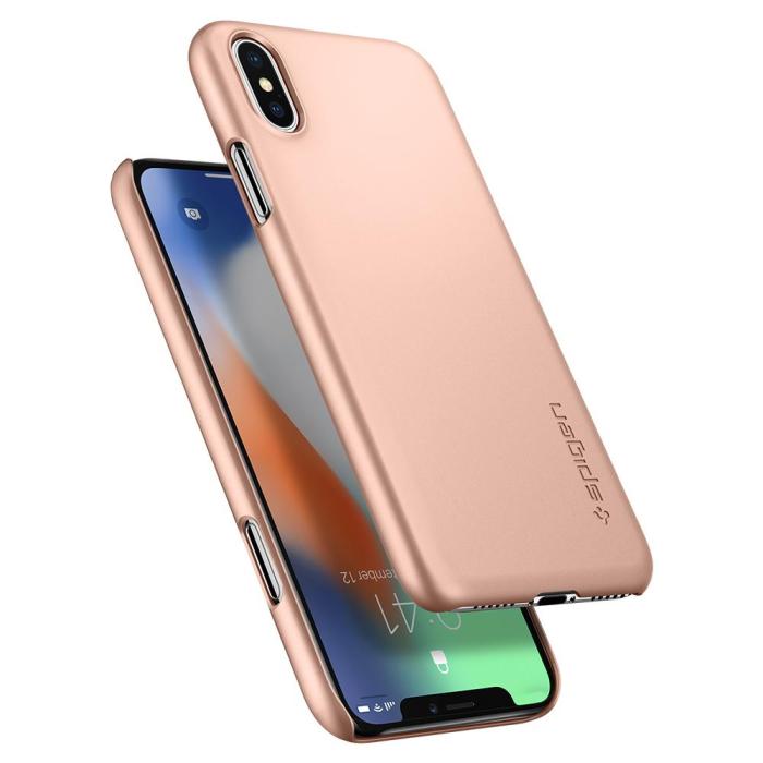 UTGATT4 - Spigen Thin Fit Skal till iPhone XS / X - Blush Gold