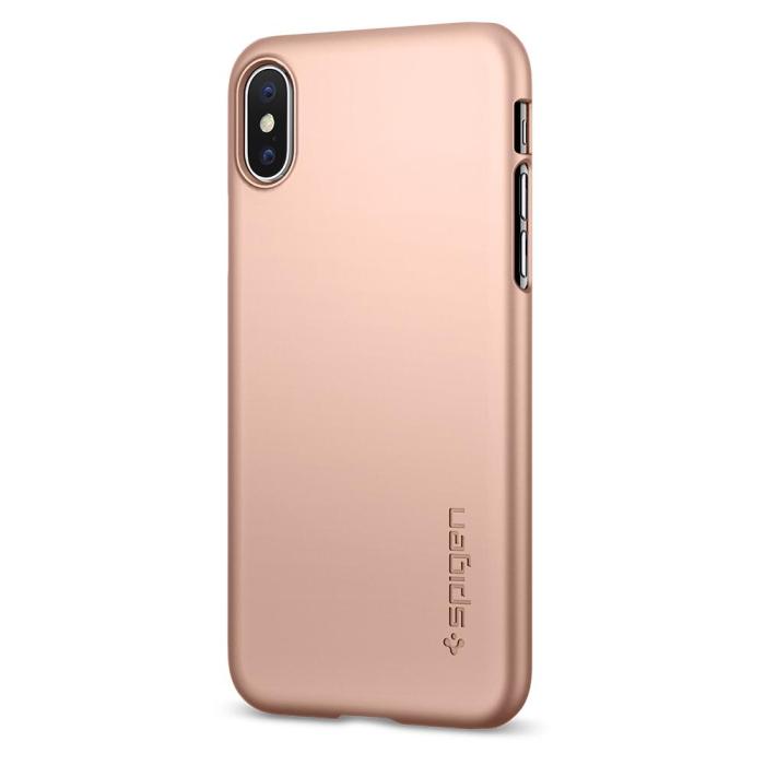 UTGATT4 - Spigen Thin Fit Skal till iPhone XS / X - Blush Gold