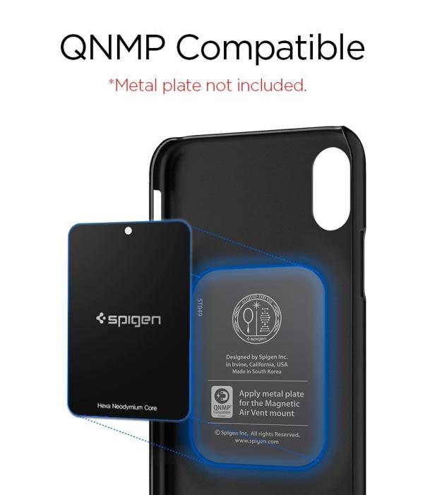 UTGATT5 - Spigen Thin Fit Skal till iPhone X - Svart