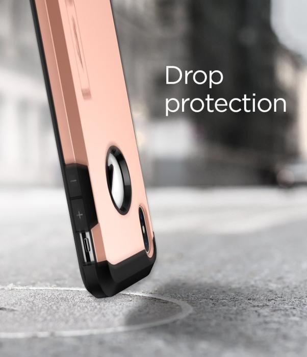 UTGATT4 - SPIGEN Tough Armor Skal till Apple iPhone XS / X - Blush Gold