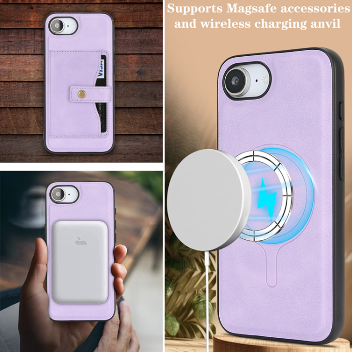 A-One Brand - iPhone 16e Mobilskal MagSafe Detachable Korthållare