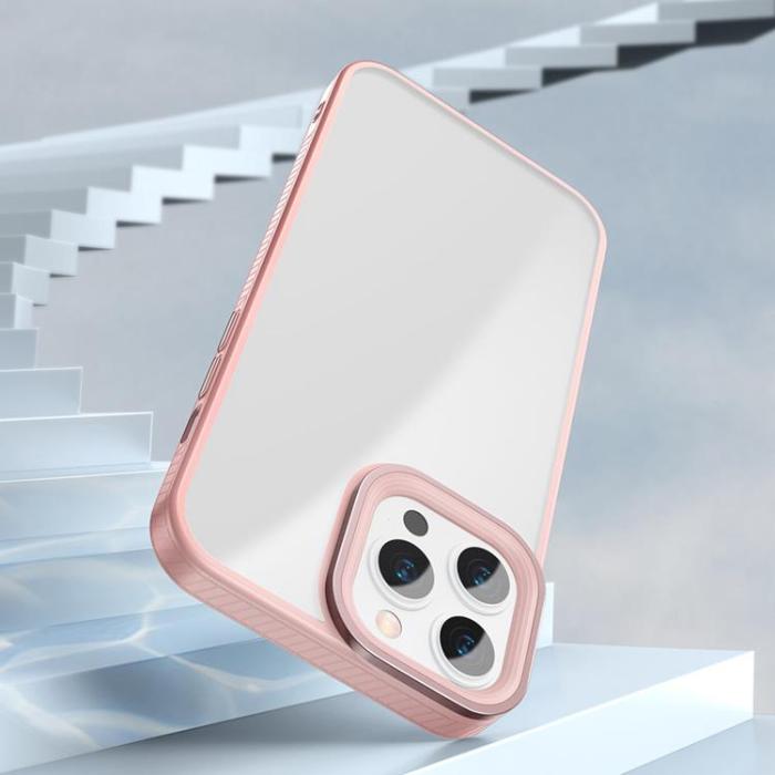 BASEUS - Baseus Crystal Skal iPhone 13 Pro - Rosa