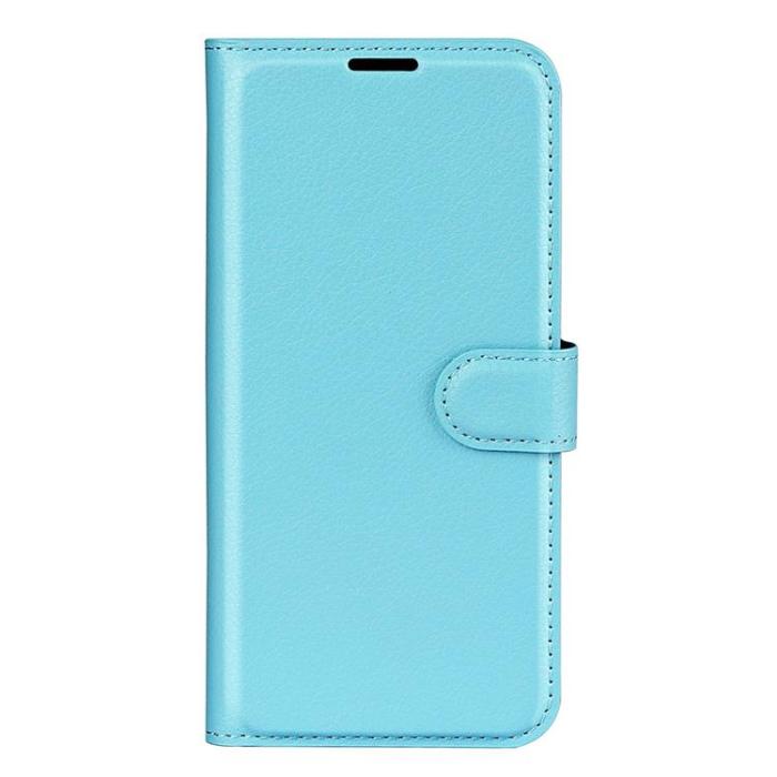 OEM - Litchi Flip iPhone 14 Pro Max Plånboksfodral - Blå